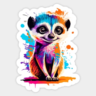 Meerkat Colourful - Cute Meerkat Mongoose Sticker